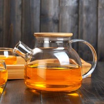 [미래온쇼핑]넓은 입구 내부 거름망 내열 강화유리 티포트 1000ml EA1695, 쿠팡 본상품선택, 쿠팡 본상품선택
