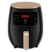 1400W 4.5L 스마트 에어 프라이어 전기 리스 쿠커 LCD 화면 작동 패널 홈 대용량 다기능 건강 프라이, [03] Black, [01] 미국