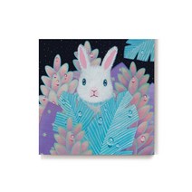 Midnight LE01 임솔지 작가 귀여운 토끼 현대 미술 인테리어 그림 캔버스 액자, 27.3 × 27.3cm 캔버스 액자