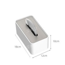 물티슈 냅킨케이스 수납 화장지 박스 보관함 파우치 곽 키친타올 커버 통 디스펜서 뚜껑, 화이트 커버