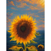 노을해바라기 우드 직소퍼즐 해가 진 바다 달빛 황금재물 금전운 가져다주는 풍경화 조각퍼즐 어르신 수월하시는 효도선물 그림퍼즐 집콕취미 스트레스 해소 최신상, 노을해바라기 퍼즐도안07, 300피스