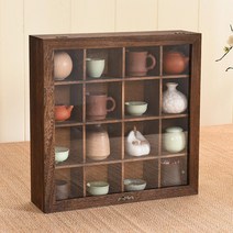 유리 쇼케이스 우드 원목 베이커리 디저트 진열대 진열장, 16칸