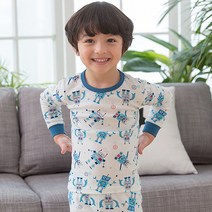 개구쟁이로봇 30수 후라이스 아동내의 실내복 상하세트