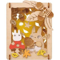 ensky 엔스카이 페이퍼 시어터 우드 스타일 PAPER THEATER PT-W02 이웃집 토토로 도토리 미케 [페이퍼크래프트(완성사이즈:H85×W65×D36mm)], 단일