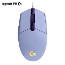 무료배송로지텍 G102 Lightsync 유선 게이밍 마우스 백라이트 메카닉 사이드 버튼 글레어 매크로 노트북 US, 02 purple, 한개옵션1