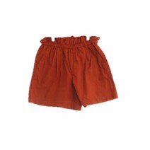 유니클로 다크오렌지 면 하이웨이스트A라인버뮤다팬츠 여자 M [27] 1664