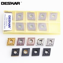 DESKAR-CNMG120404 CNMG120408 MA HS MQ MS LF6018 선반 절삭 공구 스테인레스 스틸용 CNC 카바이드 인서트 10 개, CNMG120404-MS LF6018, 10PCS