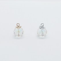 [악세사리 부자재] DPC-0353 꽃잎고리 글라스 참