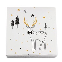 C를 위한 10개의 메리 크리스마스 쿠키 선물 선물 상자 만화 산타 스퀘어 패키지, C, C