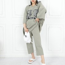 순이들 여성 뉴욕 레터링 7부 반팔세트