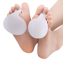 QueenZ 발 앞꿈치 보호패드 발바닥 굳은살 방지 실리콘 발가락링 애플형 4, 1set