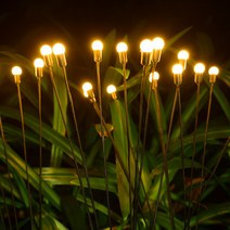 태양광 LED 정원조명등 정원경관등 8마리 반딧불 스윙등 잔디장식등 아웃도어 가든 램프, 8개 램프-컬러 라이트*2Pcs