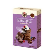 CJ더마켓 홈 베이킹 제과 제빵 빵 만들기 카페 디저트 아이 간식 브라우니믹스 초코 핫 케익 와플 브라우니 쿠키 머핀 깨찰빵 식빵 320G, 25개