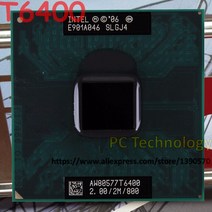 인텔 코어 2 듀오 CPU T6400 2.0GHz 듀얼 35W 45nm 프로세서 정품
