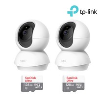 티피링크 TC70＋128GB SD카드 2팩 가정용 CCTV 2세트 홈캠 세트