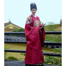 임금 의상 도포 두루마기 조선시대 옷 사극 생활, 레드 (배송메세지에 사이즈 기입), 1개
