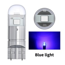 2x T10 W5W 194 168 3030 칩 3SMD 자동 LED 자동차 인테리어 라이트 플레이트 돔 독서 램프 클리어런스 조명 12V 6000K 화이트 블루, 02 Blue, 1개