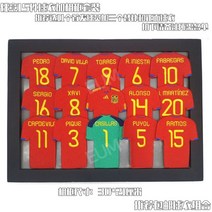 월드컵 스페인 팀 팬 2010 월드컵 챔피언 기념 미니 저지 유님폼 슈트 세트 액자 포함