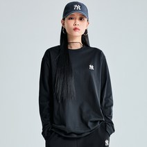 [국내정품]MLB 엠엘비 베이직 스몰로고 긴팔 티셔츠 NY Black