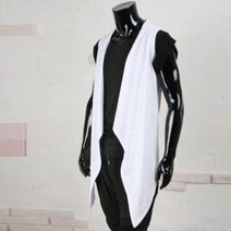 민소매 카디건 조끼 얇 은 외투 헤어스타일 리스트 트 렌 디 보이 클럽 불규칙 베 스 트 숄 중 롱