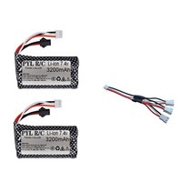 WPL MN99S D90 U12A S033g Q1 H101 7.4V 3200 배터리에 대 한 7.4V 18650 mAh Lipo 배터리 Rc 보트에 대 한 SM 자동차 탱크 Dro, [7] 샴페인
