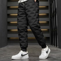 신형 보온력 좋은 일자 패딩 방한바지 (XL~5XL 빅사이즈) (고급형)