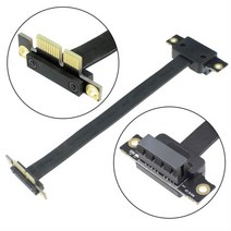 7일 배송보장 PCI-E 1x PCI Expre 연장 케이블 듀얼 수직 90 도 커넥터 Gen3 8Gbp PCIe 플렉시블 케이블 1U 2U ATX/BTX 섀시 용, 5cm
