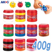 대용량 아이클레이(400g)-낱색 탱탱클레이 점토 미술 공예 만들기 요술점토 방과후수업, 주황색