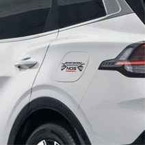 셀프 간편부착 주유구 로고 스포티지스티커 화물차 악세서리 새차 데코 SUV, LPG, 화이트