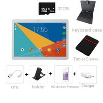 kivbwy 새로운 10인치 태블릿 pc 옥타 코어 4g 전화 통화 Google 마켓 gps wifi 줌 블루투스 10.1 태블릿 6g+64g android 10.0 탭, 키보드 32GB, 금