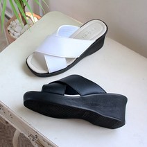 분홍슈즈 엑스 통굽 슬리퍼 웨지 뮬슬리퍼 여름 가보시 B_123