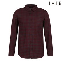 TATE 남성 코튼 체크 레귤러 셔츠KA9W0-MRC030-252