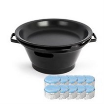 디에이트 1인 미니화로 블랙 + 고체연료 15g x 10p 세트, 1세트, 210 x 100 mm