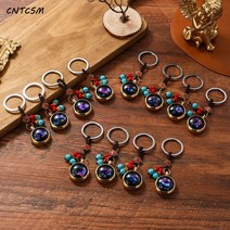 CNTCSM 띠 열쇠고리 야광유리 황동회전 십이지신 자동차 열쇠고리 걸이 공장, 야광유리전【말】, 1개