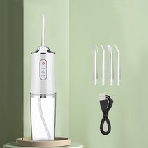 휴대용 벨트 구강 세척기 300ml 치실 클리너 3 모드 4 노즐 충전식 IP7 방수 치아 미백 장치, [03] 200ml