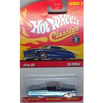 Hot Wheels 2006 4 of 30 Blue '58 Impala 1958 Classics Series 3 1:64 Scale DIE-CAST Body/Chassis, 한개옵션0