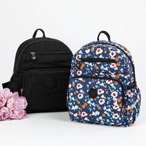 편하고가벼운 꽃무늬가방 아줌마백팩 꽃구경 선물 국내 여행 모임가방 중장년 할머니
