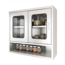 업소용 상부장 그릇장 스테인레스 식기 보관함 식당, 1000 유리 도어 - 304