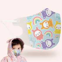 초소형마스크 0세 1세 2세 3세 새부리형 캐릭터 마스크 10매 50매, 3중 입체마스크 체리베리