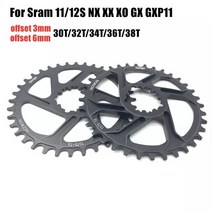 홈 사이클링 MTB 산악 자전거 체인링 좁은 와이드 체인휠 30T 32T 34T 36T 38T SRAM GXP XX1 X9 XO X01 gx Eagle NX 11/12 스피드 크랭, 05 offset 3mm 38T
