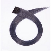 일월전빵 브릿지 헤어피스 컬러 헤어피스 똑딱이 헤어피스 아이돌 헤어피스, 스모키블루5P