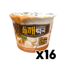칠갑농산 들깨떡국 수제비 즉석컵용기, 16개, 188.5g