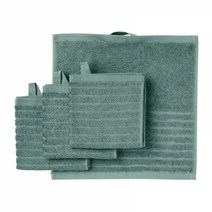 이케아 복셴 핸드타올 4매입 30x30cm (색상선택), 그레이터쿼이즈, 단품