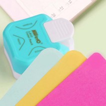 모서리 라운드펀칭기 펀치 사무용품 라운딩커터 종이모따끼, 블루
