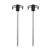 로프 스테이크와 전문 스틸 소재 텐트 페그 1 쌍 25cm 캠핑 하이킹 장비 야외 여행 액세서리, 02 black