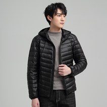 ZZJJC 남성 빅사이즈 경량 숏 후드 패딩 베스트