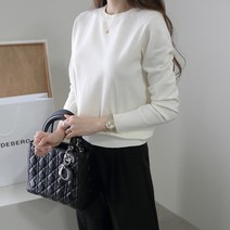 제니트 여성 기본핏 라운드넥 심플 베이직 니트 니트티 제리라운드