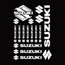 스즈키 로고 데칼 스티커 오토바이 바이크 suzuki 튜닝 스티커, 유광흰색, 1개