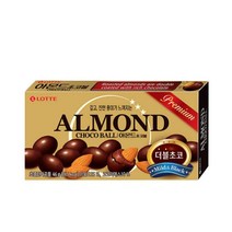 칠성 발렌타인데이 초콜릿 초콜렛 롯데 아몬드초코볼 대용량간식 간식세트 사무실간식 46G 5개, 24세트