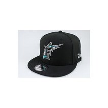 뉴에라 스냅백 남성 NEW ERA 9FIFTY BASIC SNAPBACK HAT CAP MLB FLORIDA MARLINS BLACK/WHITE/BLUE ADULT